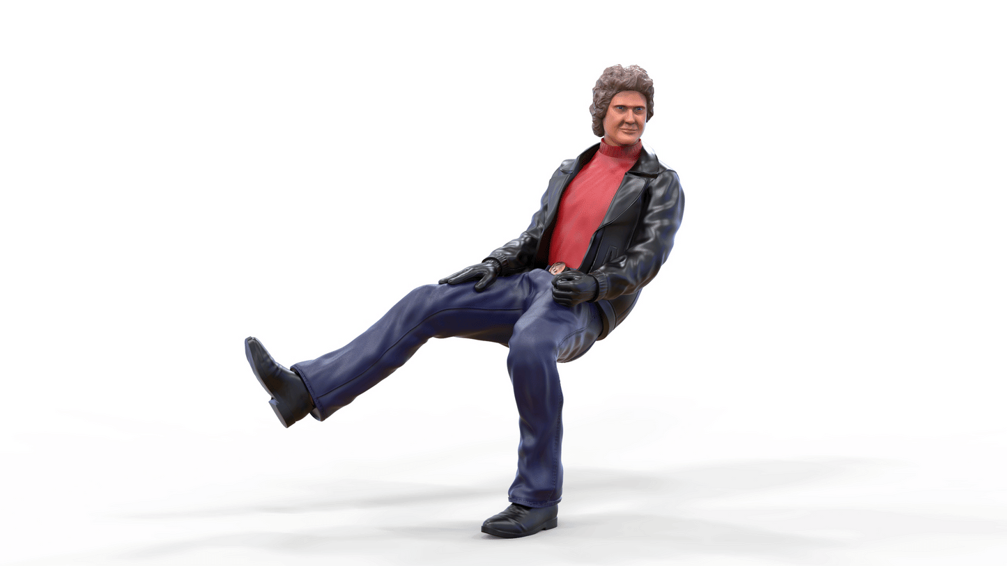 Produktfoto Diorama und Modellbau Miniatur Figur: Cooler Typ sitzend