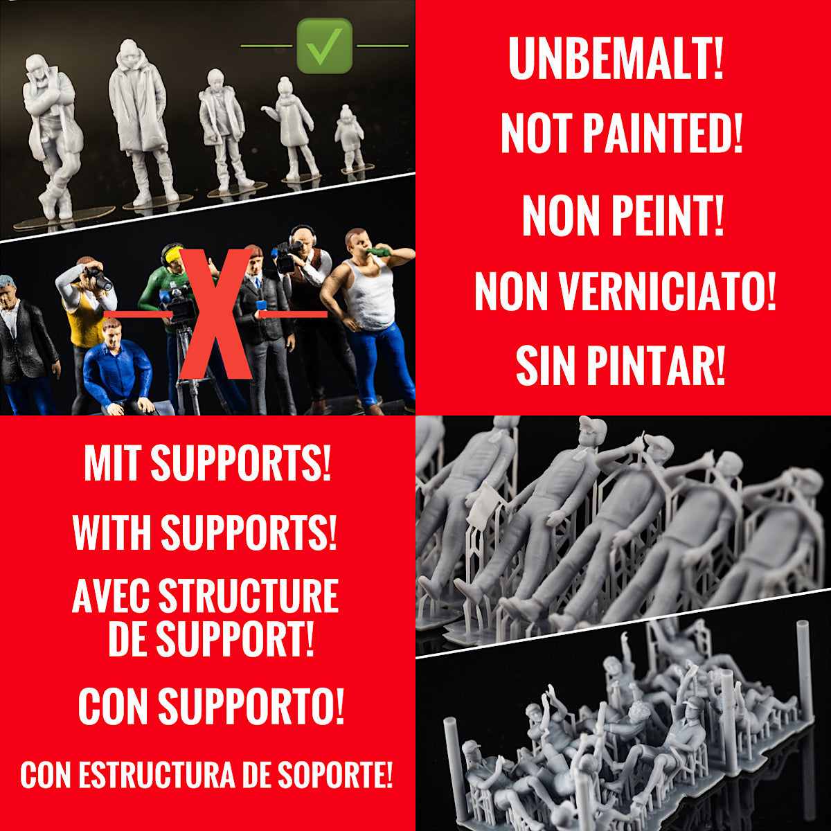 Produktfoto Diorama und Modellbau Miniatur Figur: Mechaniker Set, 6 Figuren