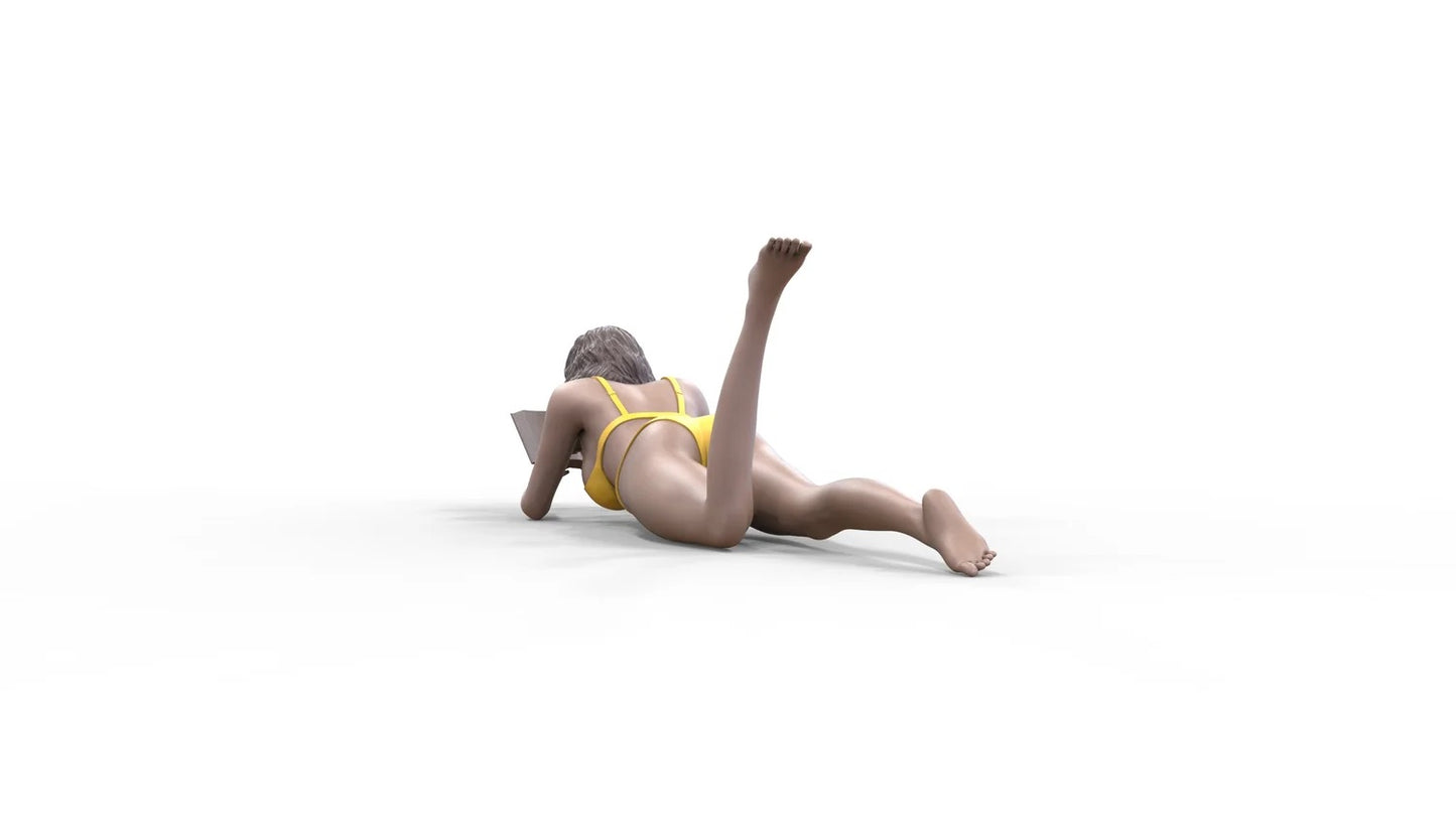 Produktfoto Diorama und Modellbau Miniatur Figur: Frau am Strand 1