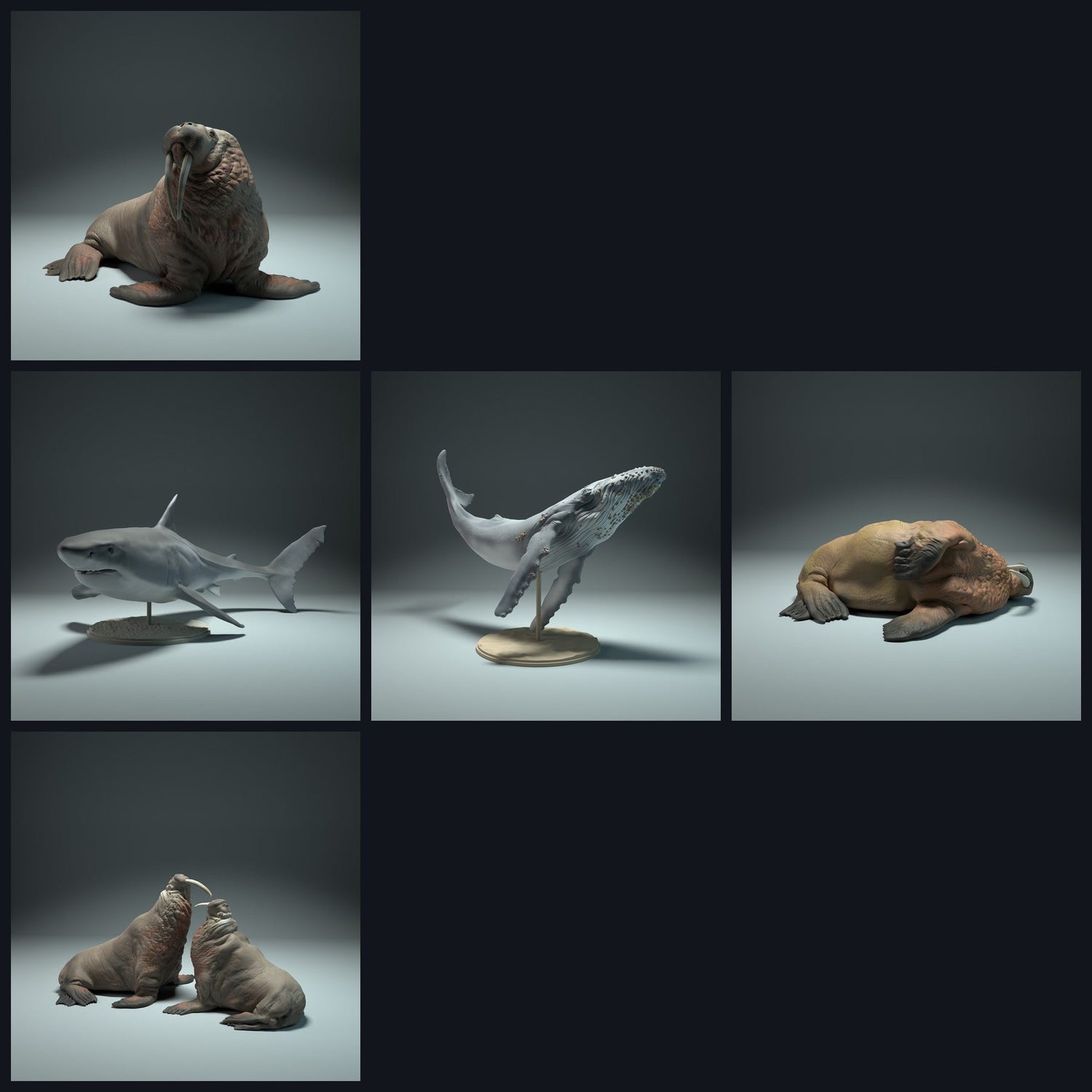 Dieses Bild ist das Kategoriebild für das Release 22_09: Meeres-Tierminiaturen für Diorama und Modellbau