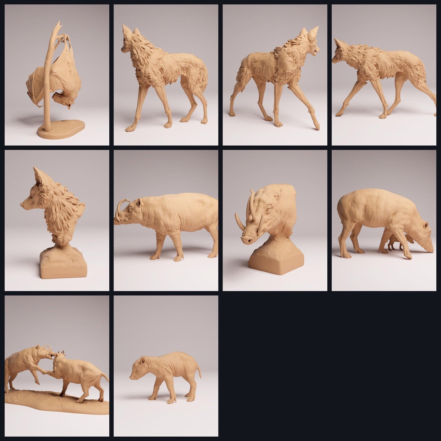 Dieses Bild ist das Kategoriebild für das Release 25_12: Skurrile Wildtiere – Tierfiguren für Diorama und Modellbau