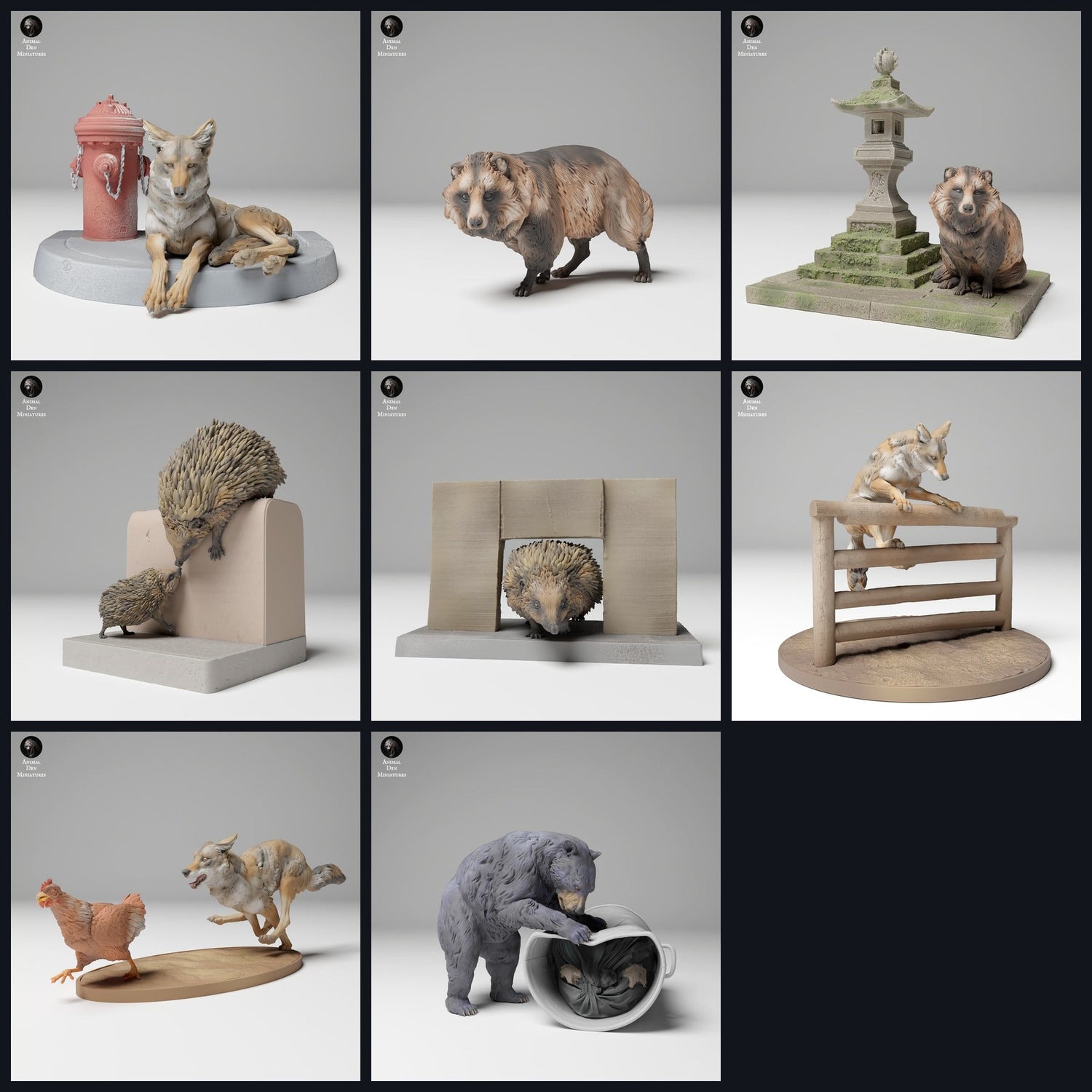 Dieses Bild ist das Kategoriebild für das Release 24_11: Städtische Tierfiguren und Tierminiaturen für Diorama und Modellbau