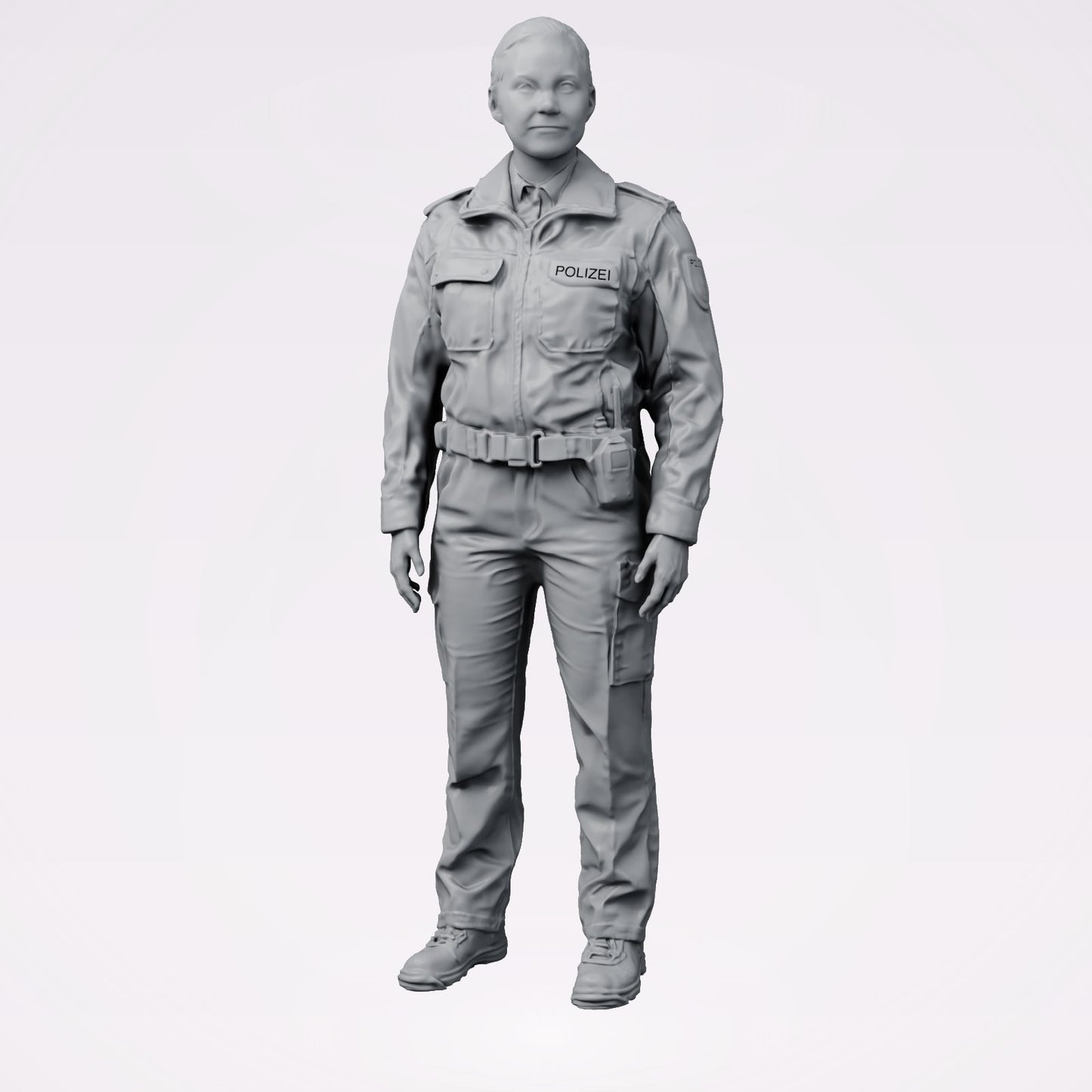 Diorama Modellbau Produktfoto 0: Stehende Figur: deutscher Polizist mit Einsatzgürtel (B020)