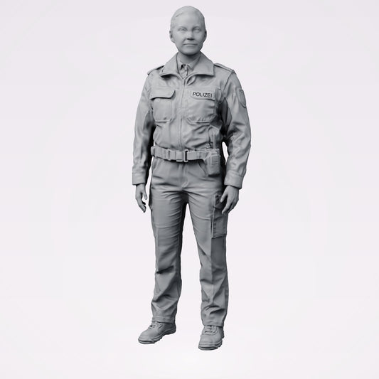 Diorama Modellbau Produktfoto 0: Stehende Figur: deutscher Polizist mit Einsatzgürtel (B020)