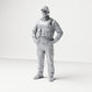 Diorama Modellbau Produktfoto 0: Stehende Figur: Polizist mit Kappe & Schutzweste (B022)