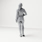 Diorama Modellbau Produktfoto 2: Stehende Figur: Sportlerin in Trainingskleidung mit Trinkflasche (B036)