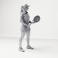 Diorama Modellbau Produktfoto 3: Stehende Figur: Tennisspielerin mit Schläger (B038)