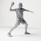 Diorama Modellbau Produktfoto 3: Stehende Figur: Sportler in Wurfpose mit Ball in der rechten Hand (B041)