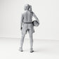 Diorama Modellbau Produktfoto 2: Stehende Figur: Basketballspielerin mit Ball an der Hüfte (B042)