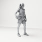 Diorama Modellbau Produktfoto 3: Stehende Figur: Basketballspielerin mit Ball an der Hüfte (B042)