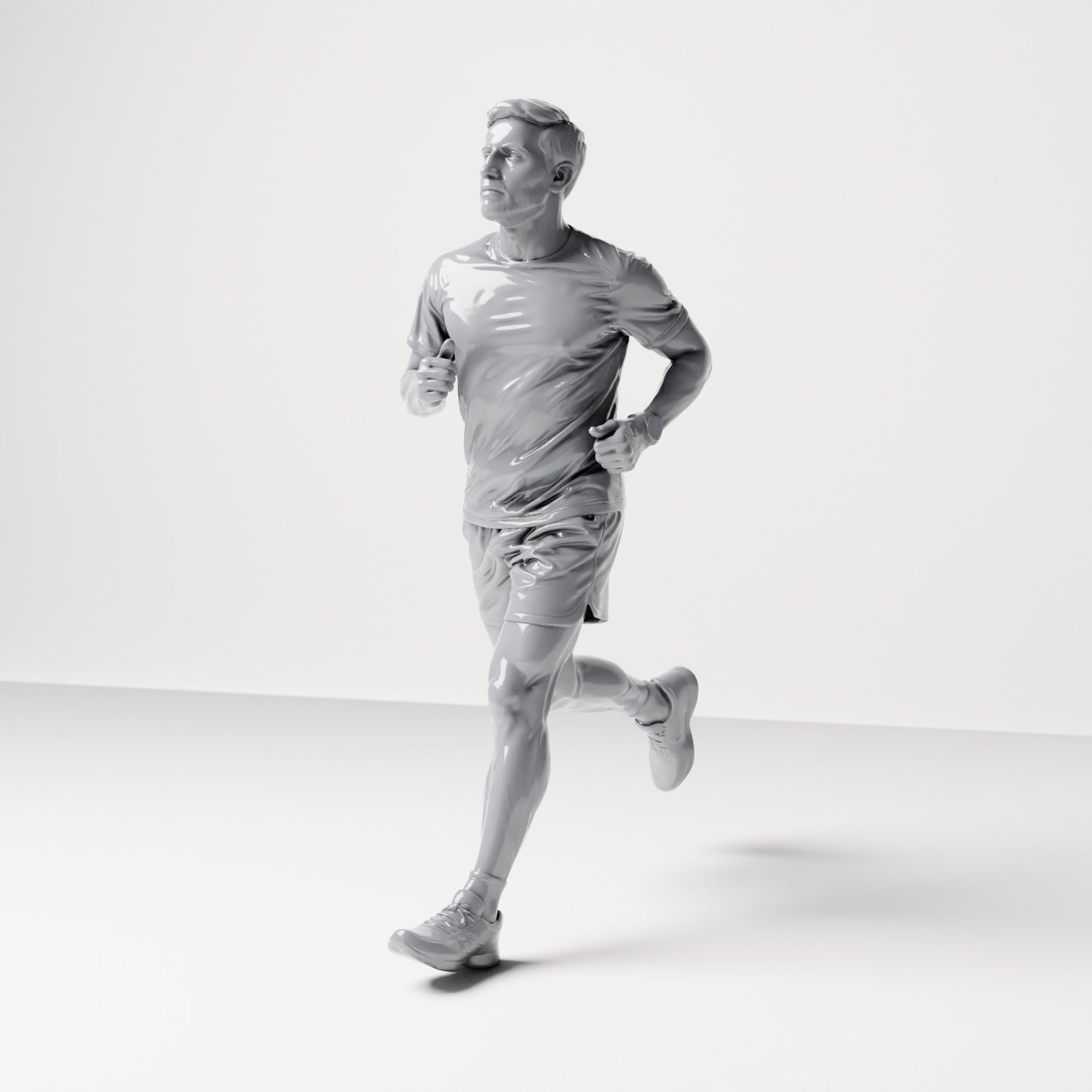 Diorama Modellbau Produktfoto 0: Gehende Figur: Jogger in Sportkleidung (B043)