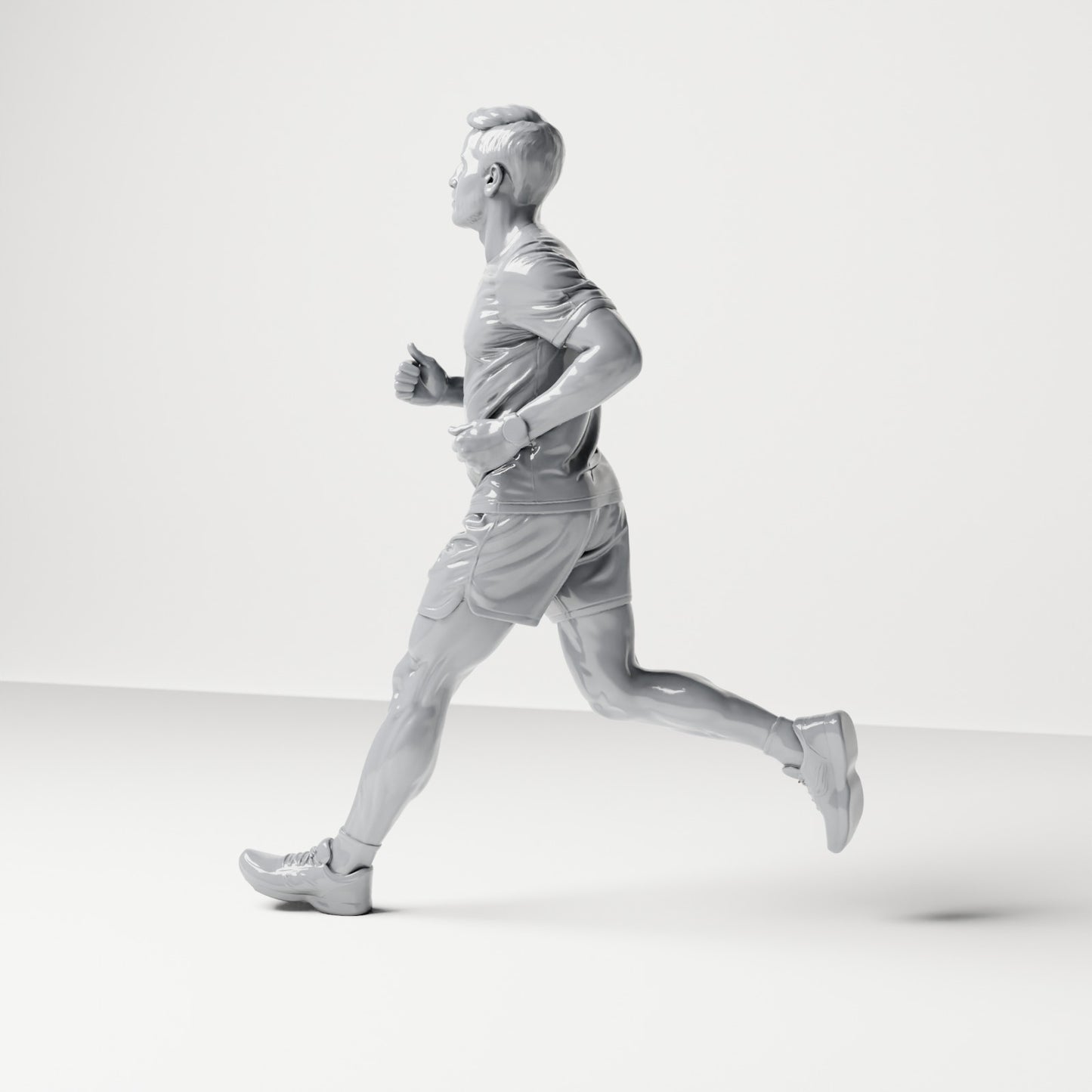 Diorama Modellbau Produktfoto 1: Gehende Figur: Jogger in Sportkleidung (B043)