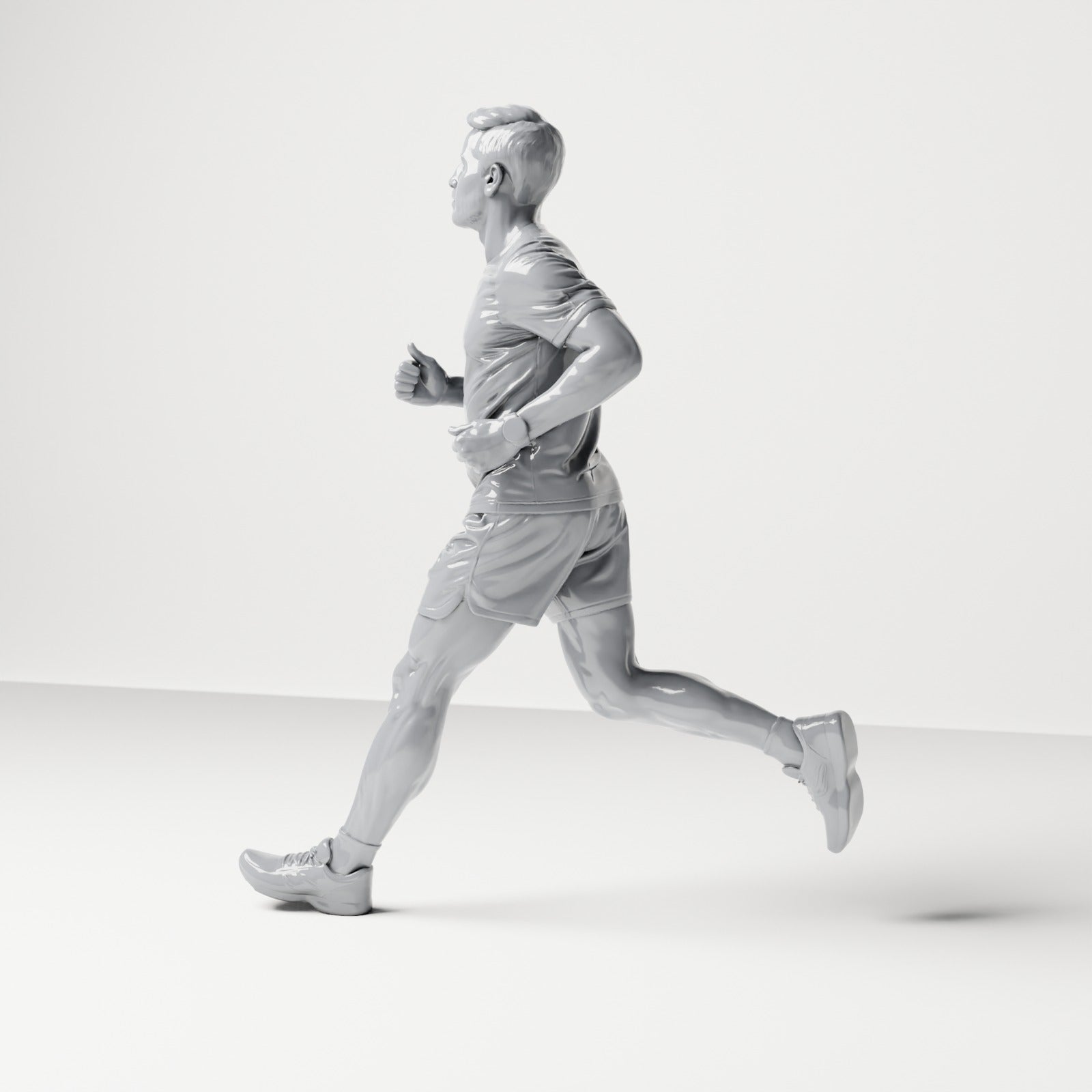 Diorama Modellbau Produktfoto 1: Gehende Figur: Jogger in Sportkleidung (B043)