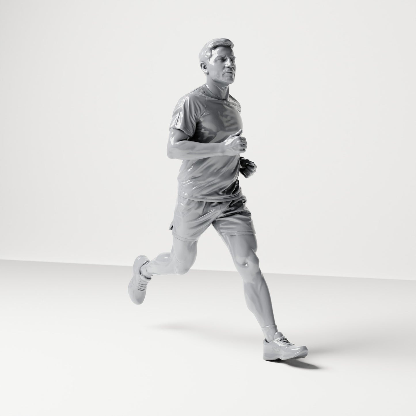 Diorama Modellbau Produktfoto 3: Gehende Figur: Jogger in Sportkleidung (B043)