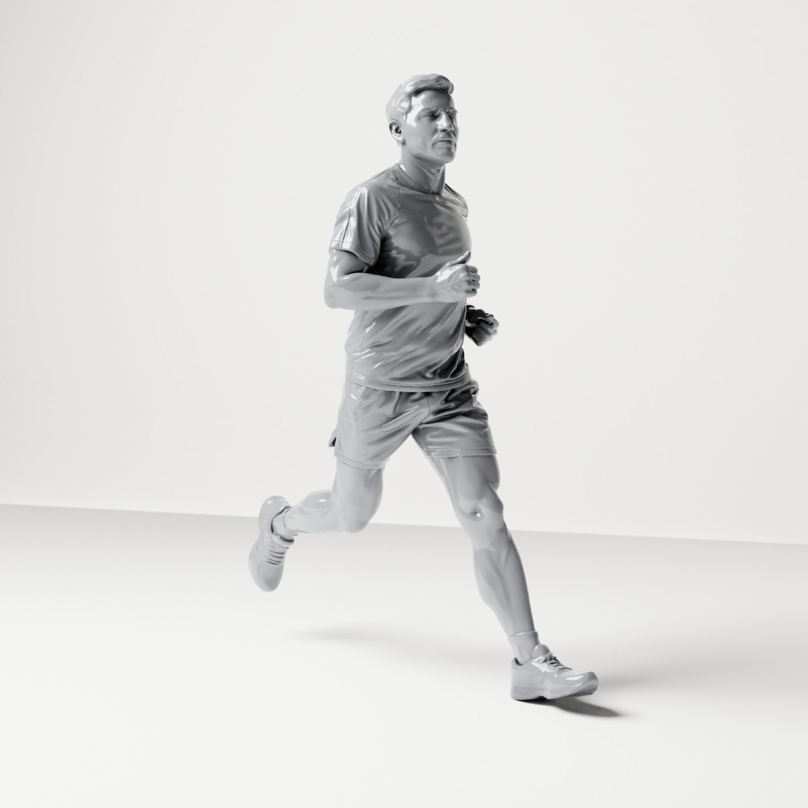 Diorama Modellbau Produktfoto 3: Gehende Figur: Jogger in Sportkleidung (B043)