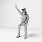 Diorama Modellbau Produktfoto 0: Sitzende Figur: Zuschauerin mit erhobenem Arm (B059)