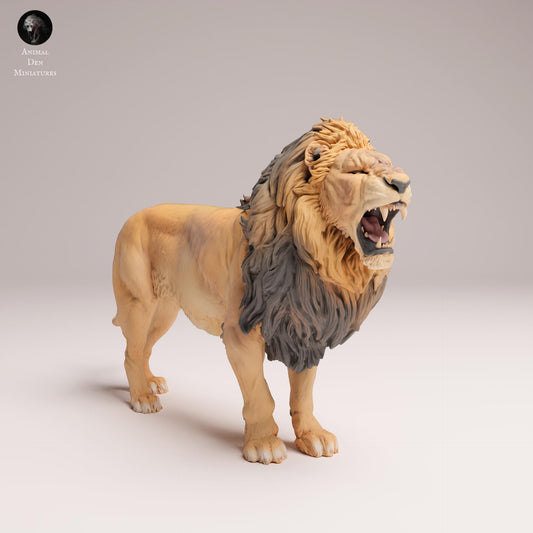 Produktfoto Tier Figur Diorama, Modellbau: 0: Wildtier Figur: brüllender Löwe – Lion Roar (Ref 25_08_05)