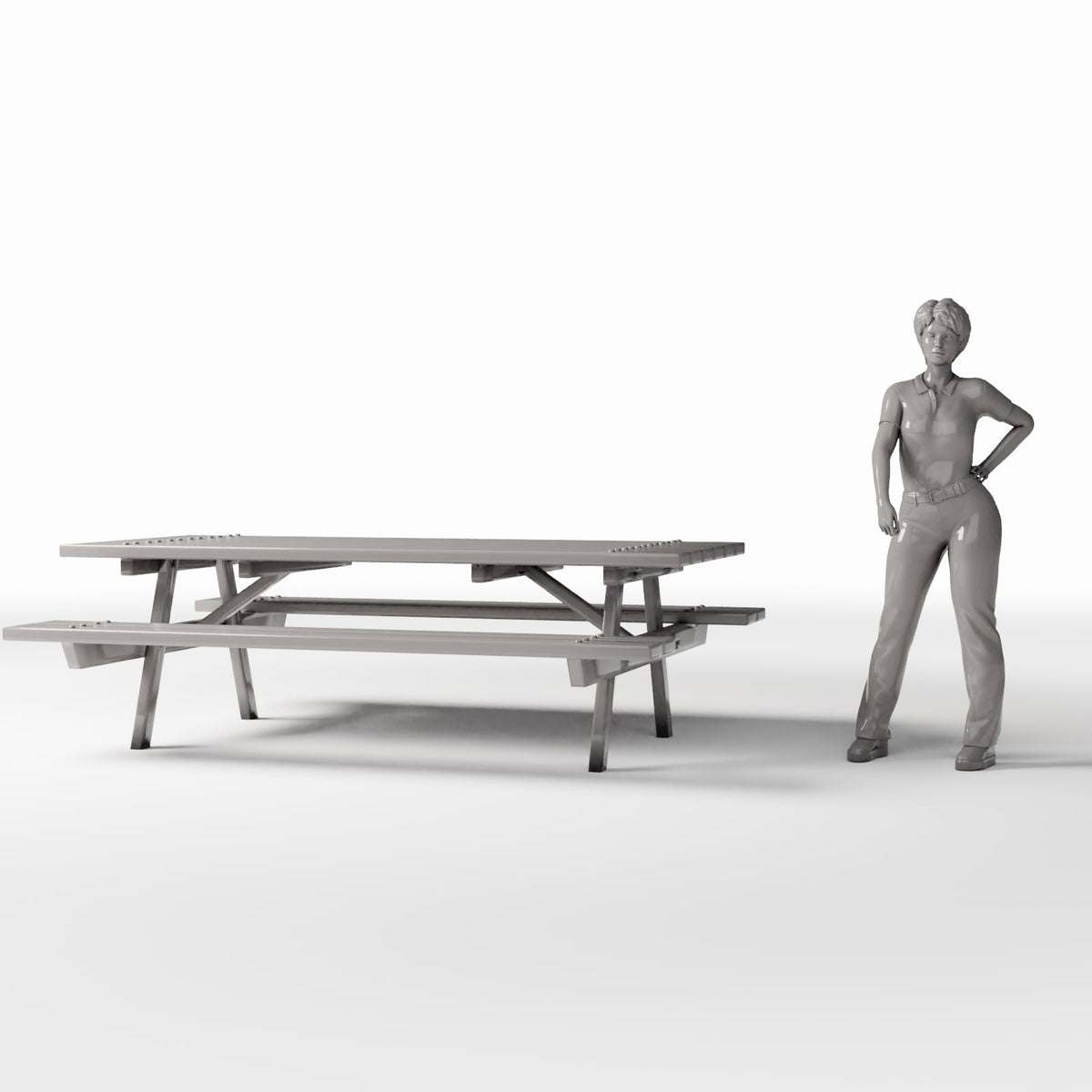 Diorama Modellbau Produktfoto 1: Diorama Park: Picknicktisch mit Sitzbänken (Ref. 1079D)