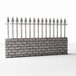 Diorama Modellbau Produktfoto 3: Diorama Außenbereich: Niedrige Steinmauer mit Metallzaun (Ref. 1196D)