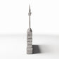 Diorama Modellbau Produktfoto 2: Diorama Architektur: Niedrige Ziegelmauer mit Metallzaun (Ref. 1197D)