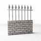 Diorama Modellbau Produktfoto 3: Diorama Architektur: Niedrige Ziegelmauer mit Metallzaun (Ref. 1197D)
