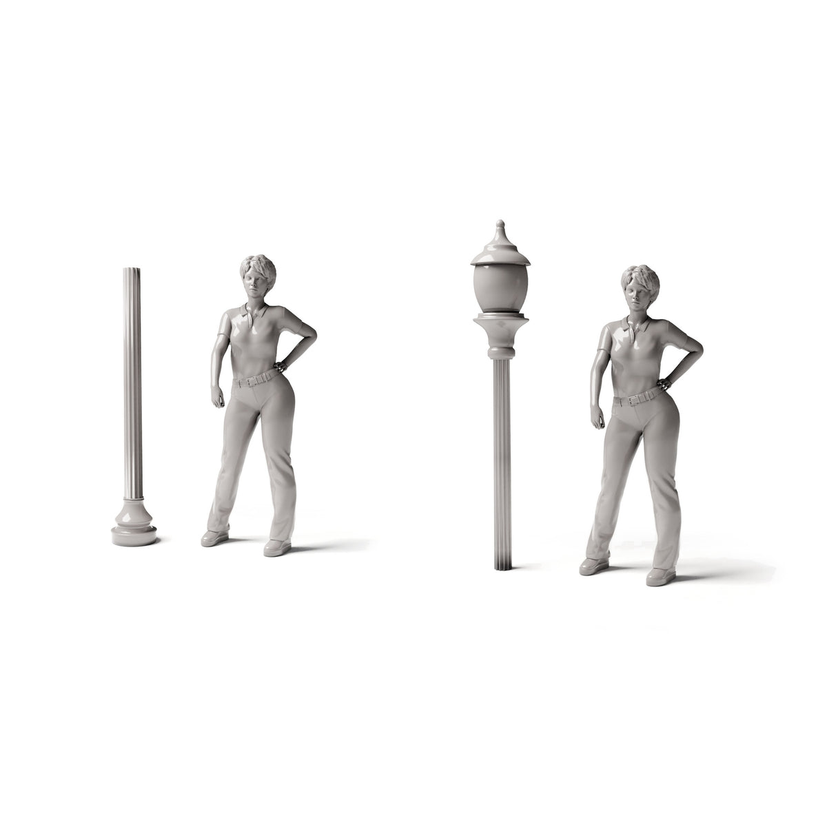 Diorama Modellbau Produktfoto 1: Diorama Infrastruktur: Antiker Straßenlaternenmast Typ E als Baugruppe (Ref. 1245D)