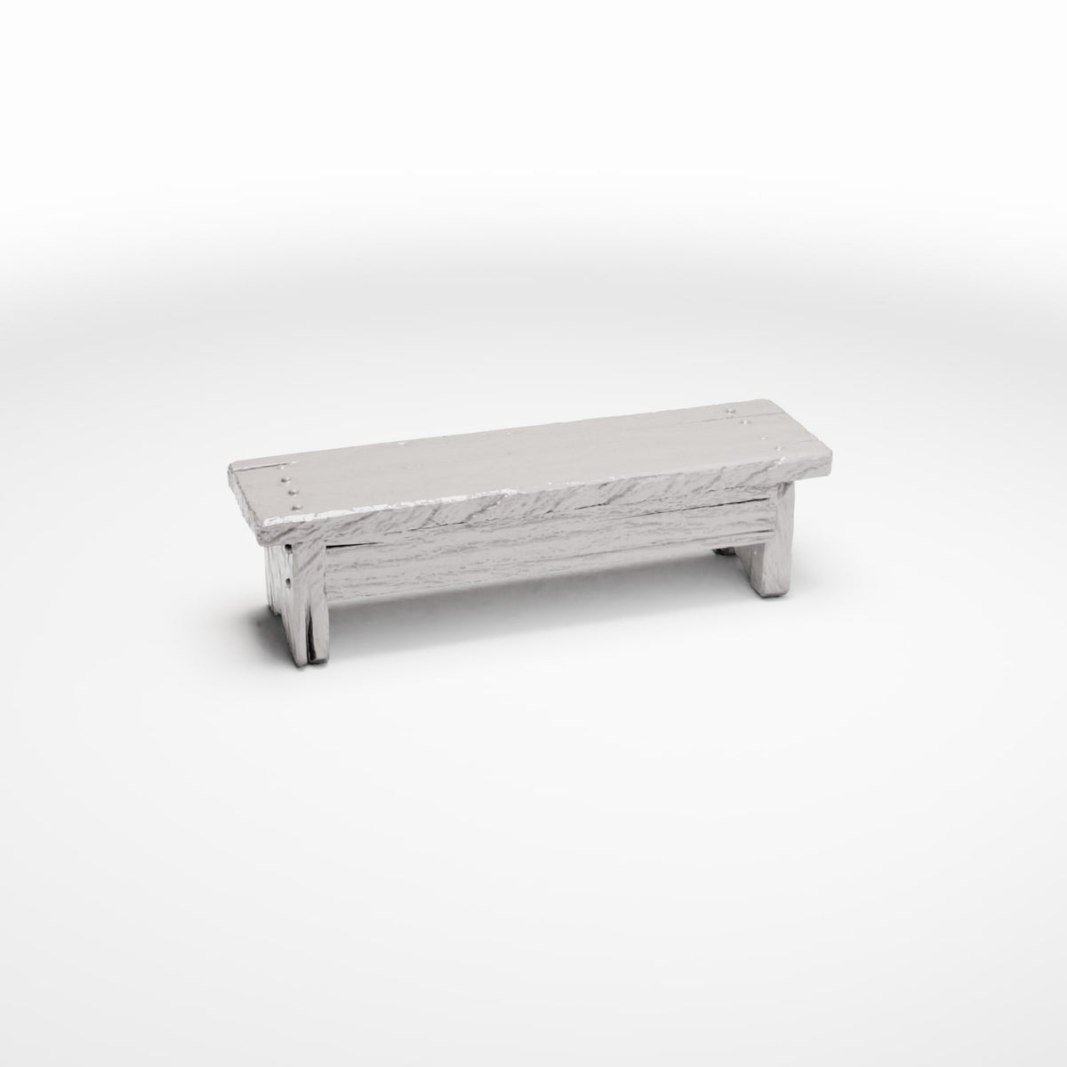 Diorama Modellbau Produktfoto 3: Diorama Möbel: Rustikale Miniaturbank für die Küche (Ref. 1488D)