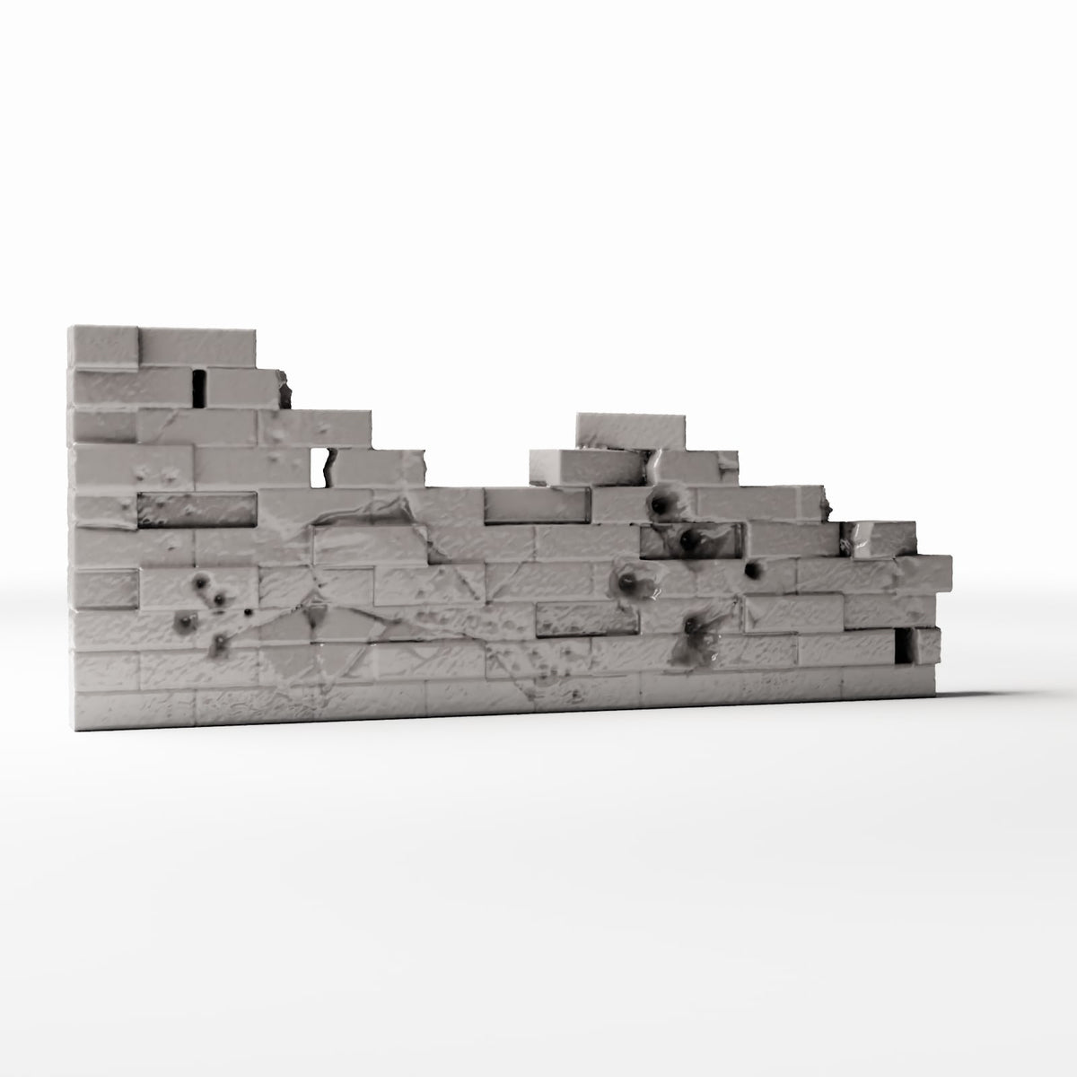 Diorama Modellbau Produktfoto 3: Diorama Militär: Beschädigte Ziegelmauer mit Schießöffnungen (Ref. 1635D)