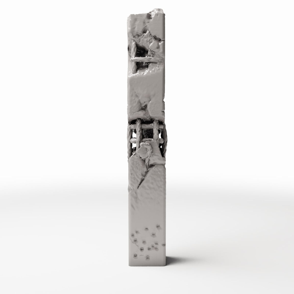 Diorama Modellbau Produktfoto 2: Diorama Gebäudedetail: Beschädigte Stütze mit Bewehrung (Ref. 1649D)