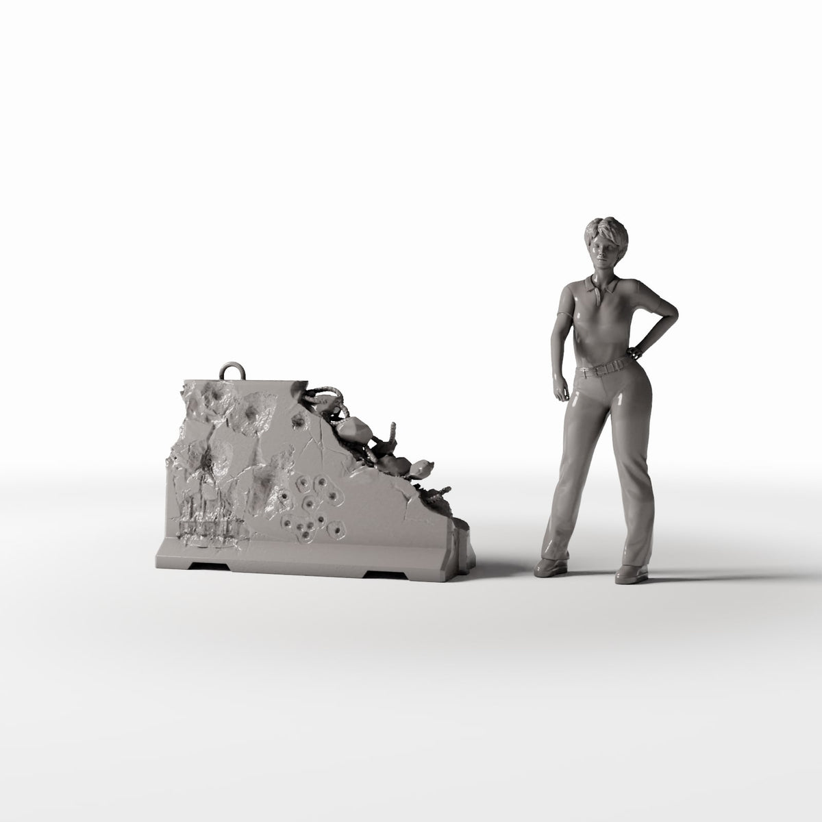 Diorama Modellbau Produktfoto 1: Diorama Militär: Verwitterte Betonsperre Typ C (Ref. 1664D)