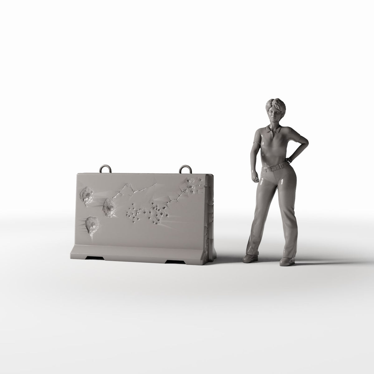 Diorama Modellbau Produktfoto 1: Diorama Militär: Betonbarriere Typ C mit Hebeösen (Ref. 1665D)