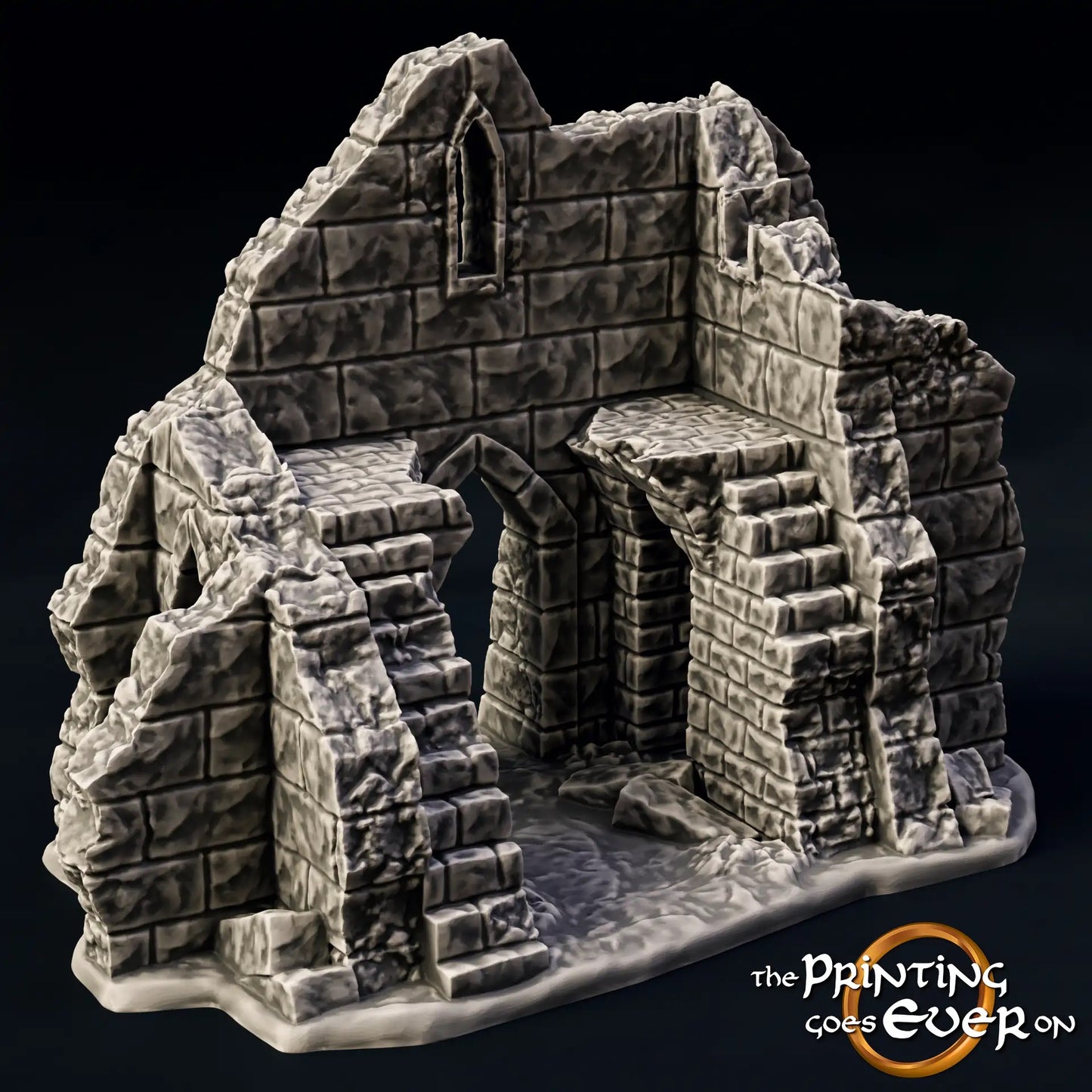 Produktfoto Tabletop 28mm The Printing Goes Ever On (TPGEO)  0: Ruine E - Trümmer einer mittelalterlichen Stadt - Zerstörtes Haus