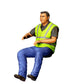 3DP Miniatures 5: Sitzende Figur: Lkw-Fahrer mit Warnweste in Fahrposition (Ref. Nr. 465)