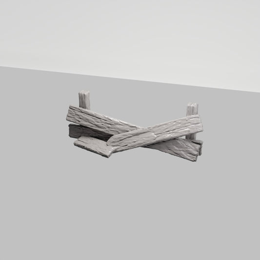 Diorama Modellbau Produktfoto 0: Diorama Gelände: Zerbrochene Holzabsperrung (Ref. 236D)