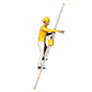 Miniatur Figur: Maler/ Lackierer mit Pinsel und Eimer - Handwerker auf Leiter (Nr. 277)