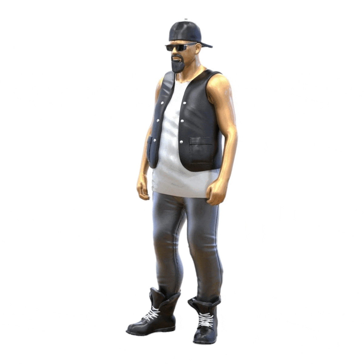 Miniatur Figur: Biker/Gang Mitglied mit Weste und Sonnenbrille (Nr. 285)