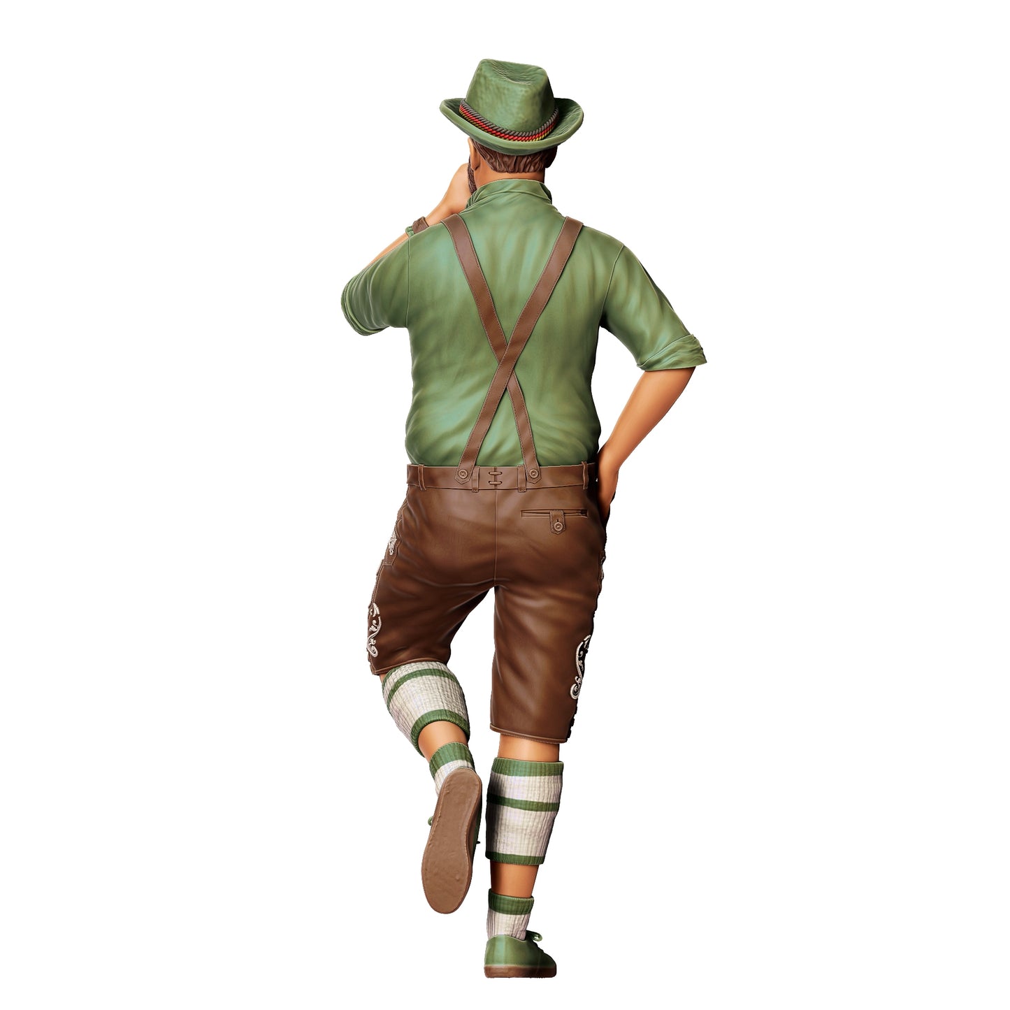 Miniatur Figur Oktoberfest: Wiesen Gäste: Mann mit traditionellem Outfit und Bier Krug (Nr. 289)