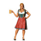 Miniatur Figur Oktoberfest: Wiesen Gäste: Frau mit traditionellem Dirndl Outfit und Bier Krug (Nr. 290)