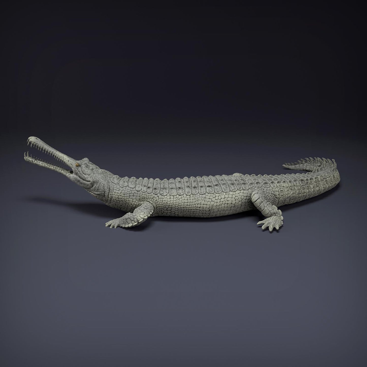 Produktfoto Tier Figur Diorama, Modellbau: 0: Dschungel Tier Figur: Gangesgavial – Gharial (Ref 01_01_80)