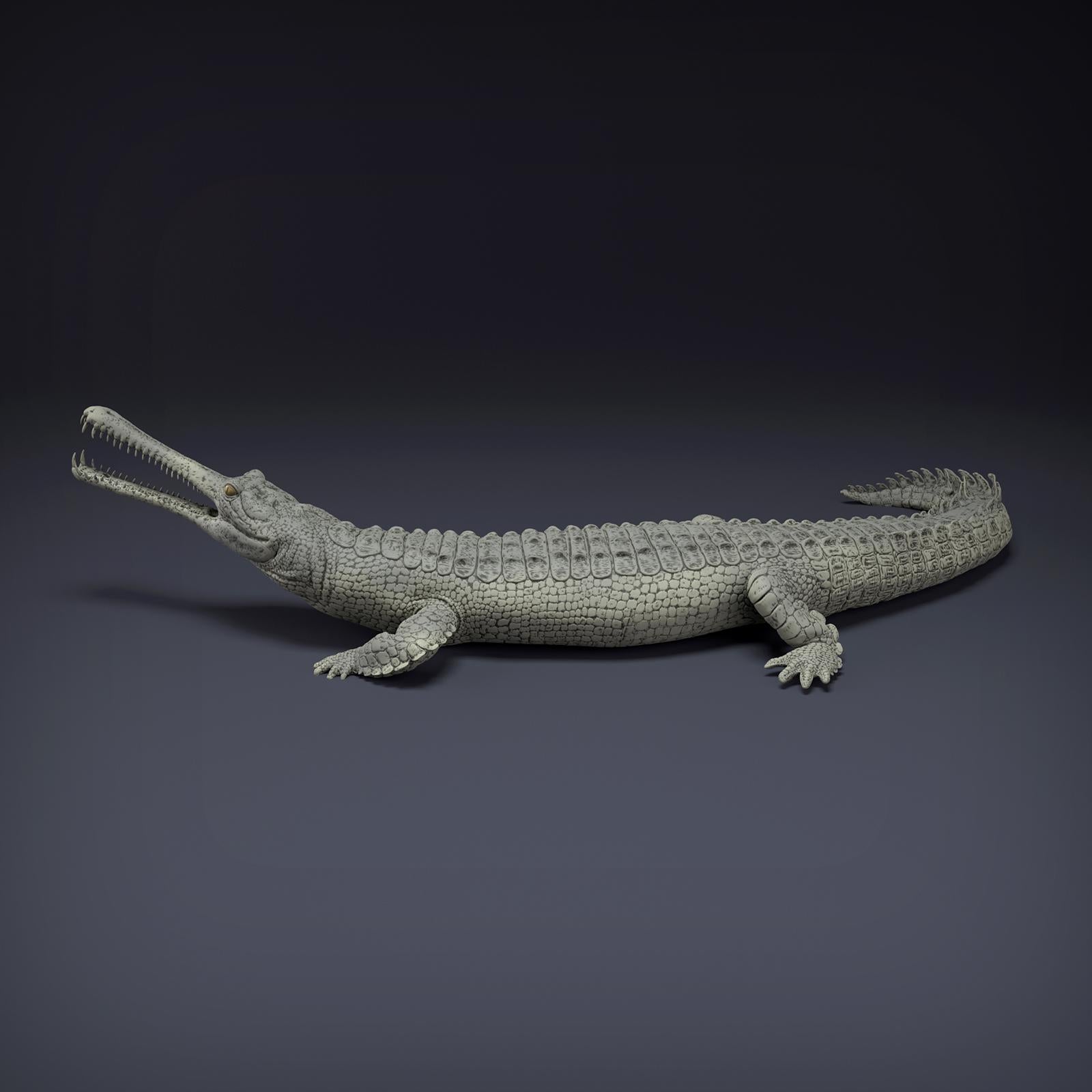 Produktfoto Tier Figur Diorama, Modellbau: 0: Dschungel Tier Figur: Gangesgavial – Gharial (Ref 01_01_80)