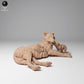 Produktfoto Tier Figur Diorama, Modellbau: 0: Wildtier Figur: Mongolischer Wolf mit Jungtier (Ref 24_12_07)