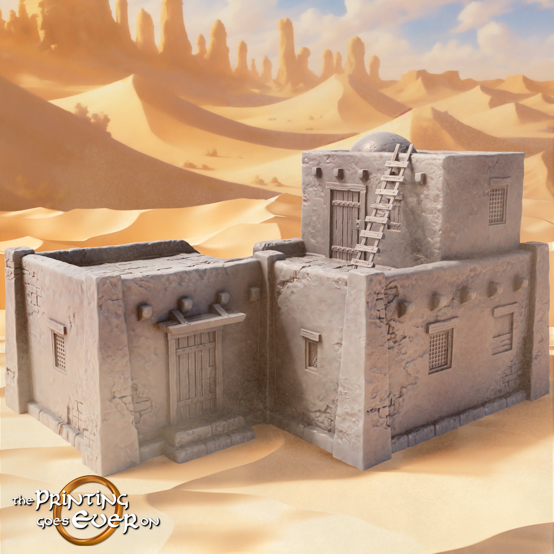 Produktfoto Tabletop 28mm The Printing Goes Ever On (TPGEO)  0: Orientalisches Haus B - Wohnhaus in der Wüste - Behausungen der Menschen aus dem Süden