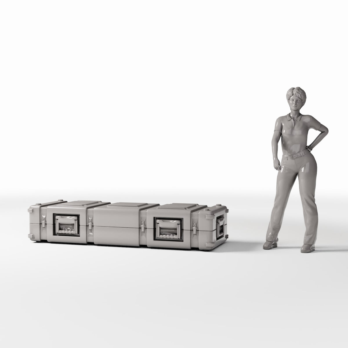 Diorama Modellbau Produktfoto 1: Diorama Lager: Militär-Transportkiste mit Verschlüssen (Ref. 371D)