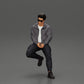 Diorama Modellbau Produktfoto 0: Diorama-Figur: Sitzender Mann im Auto, Jacke & Sonnenbrille (Ref Nr. A107)