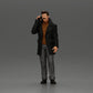 Diorama Modellbau Produktfoto 0: Dioramafigur - türkischer Mann im Mantel mit Rollkragenpullover, telefonierend (Ref Nr. A78)