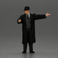 Diorama Modellbau Produktfoto 0: Diorama-Miniatur: Mafioso im Anzug und Mantel mit Hut, gestikulierend (Ref Nr. A94)