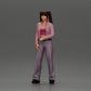 Diorama Modellbau Produktfoto 0: Diorama-Miniatur: Chola-Mädchen mit Zöpfen, Jacke, Top, Gürtel & Schlaghose (Ref Nr. A79)