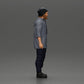 Diorama Modellbau Produktfoto 1: Stehende Figur: Mann mit Mütze & Kapuzenpullover (Ref Nr. A100)