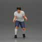 Diorama Modellbau Produktfoto 1: Diorama-Miniatur: Mann in Shorts beim Tischfußball, T-Shirt & hohen Socken (Ref Nr. A71)