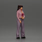 Diorama Modellbau Produktfoto 1: Diorama-Miniatur: Chola-Mädchen mit Zöpfen, Jacke, Top, Gürtel & Schlaghose (Ref Nr. A79)